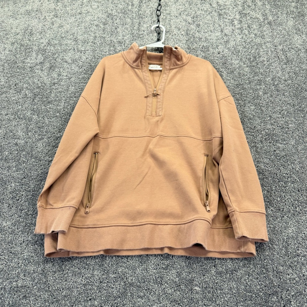 Maurices Quarter Zip Pullover Womens 1X Brown Casual